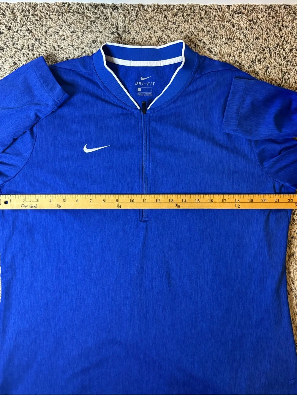 Nike Dri-FIT Men’s Large Blue Full Zip Lightweight Jacket Athletic Golf